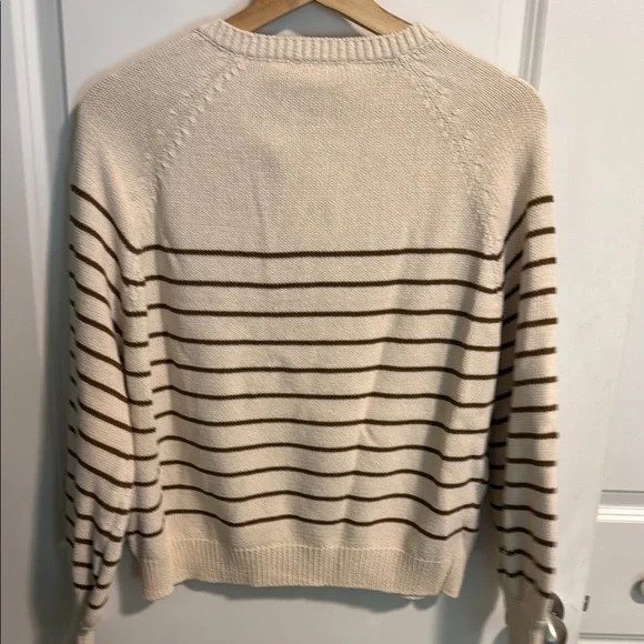 NWT Sezane Leontine Jumper in Ecru/Camel - Picture 8 of 8
